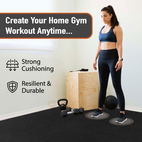 Interlocking Exercise Mat Tiles for Home Gym Flooring O80957
