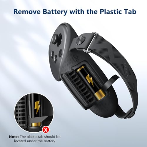 Controller Grips Cover with Battery Opening Cover and Knuckle Straps Protector H1506