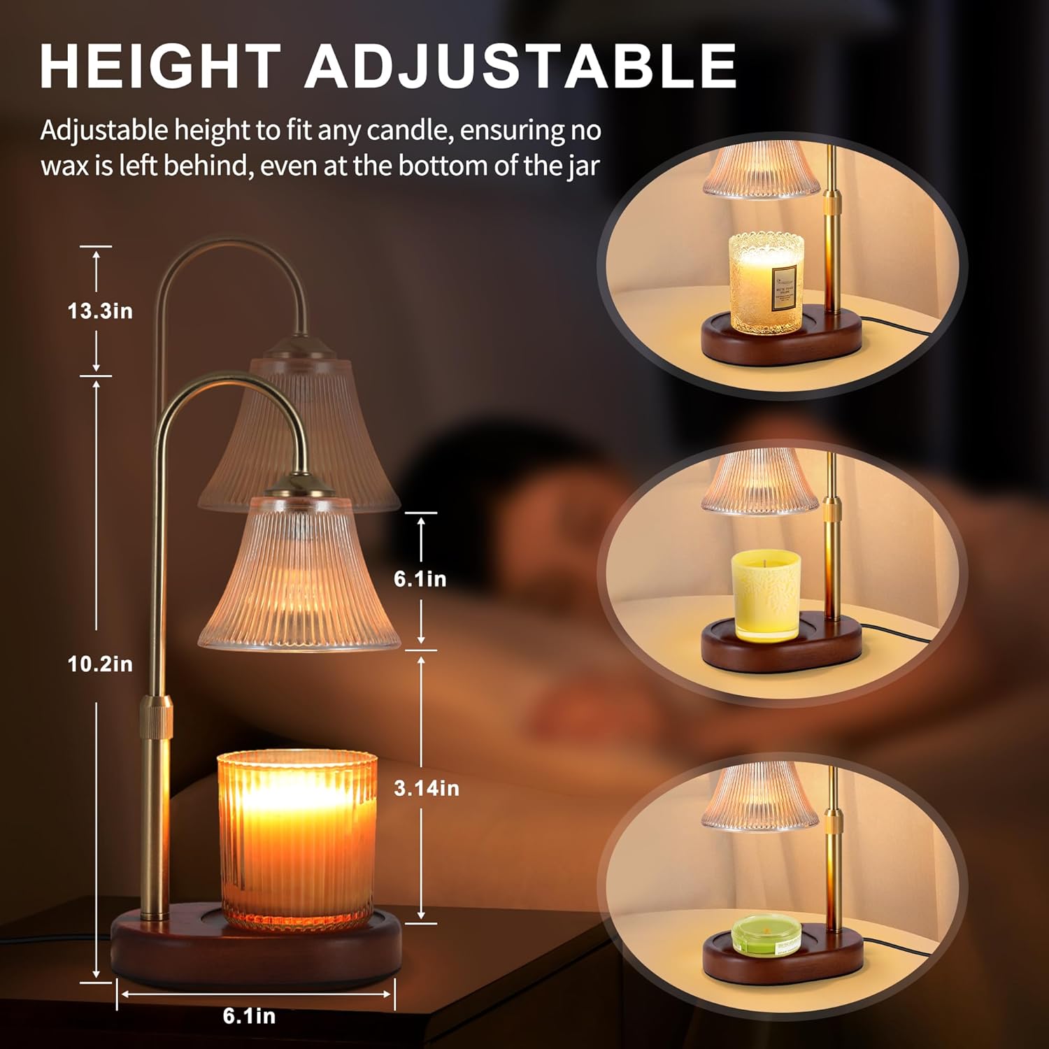 Candle Warmer Lamp with Timer and Dimmer G23084