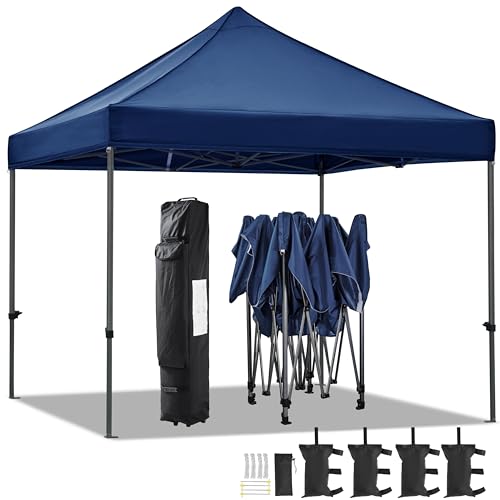 Heavy Duty Pop Up Canopy Tent 10x20 with Wheeled Carry Bag, White Q36763