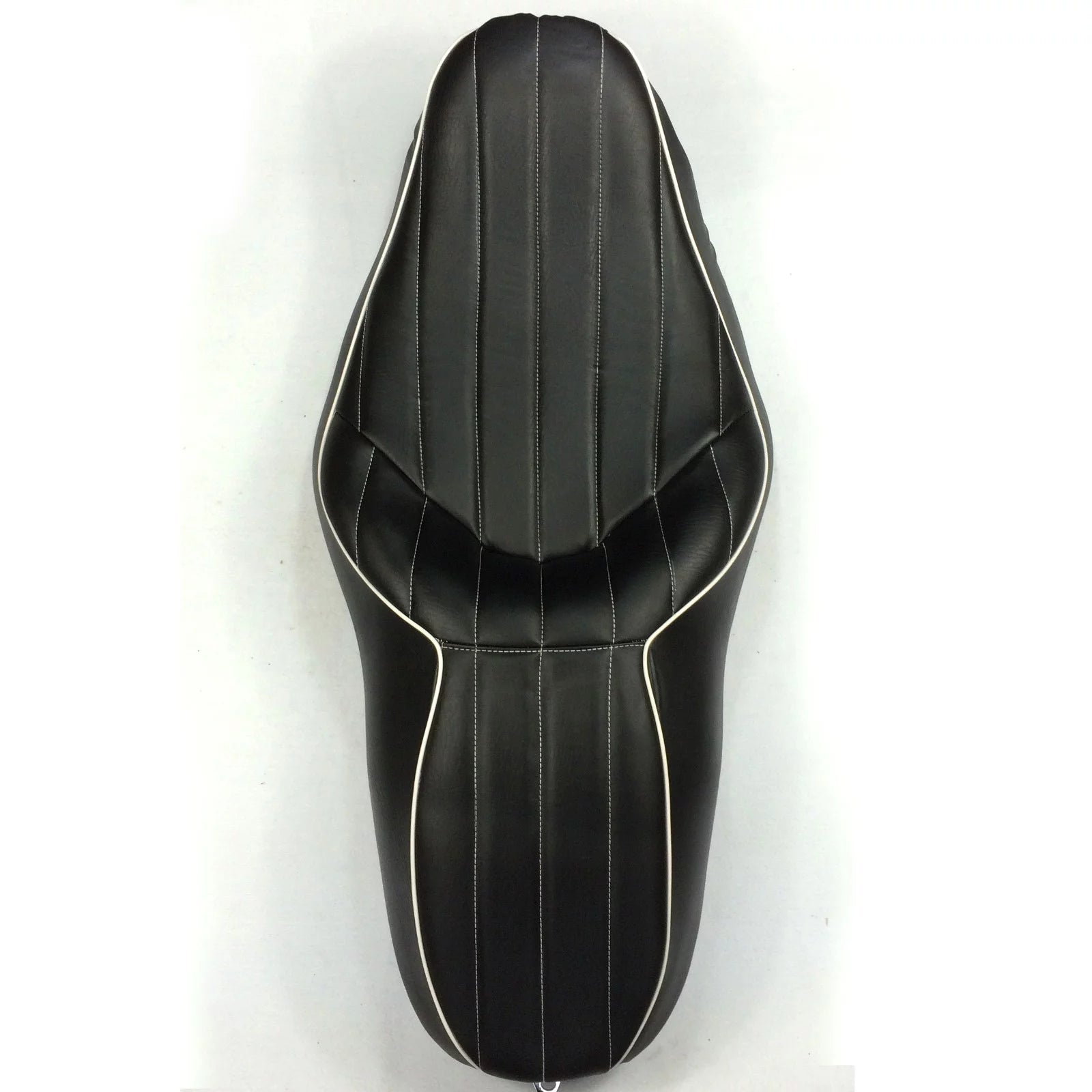 Motorcycle 2-up Leather Seat with Vertical Stripes Z3586