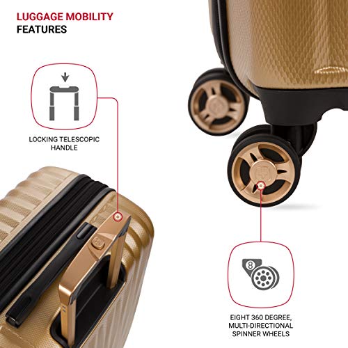Expandable Hardside Luggage with Spinner Wheels and TSA Lock, Carry-On 19-Inch X51908