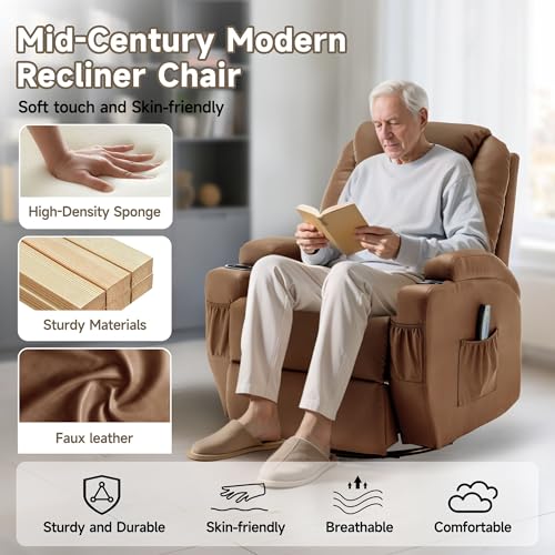 Rocking Recliner Chair with Massage and Heat for Adults H49678