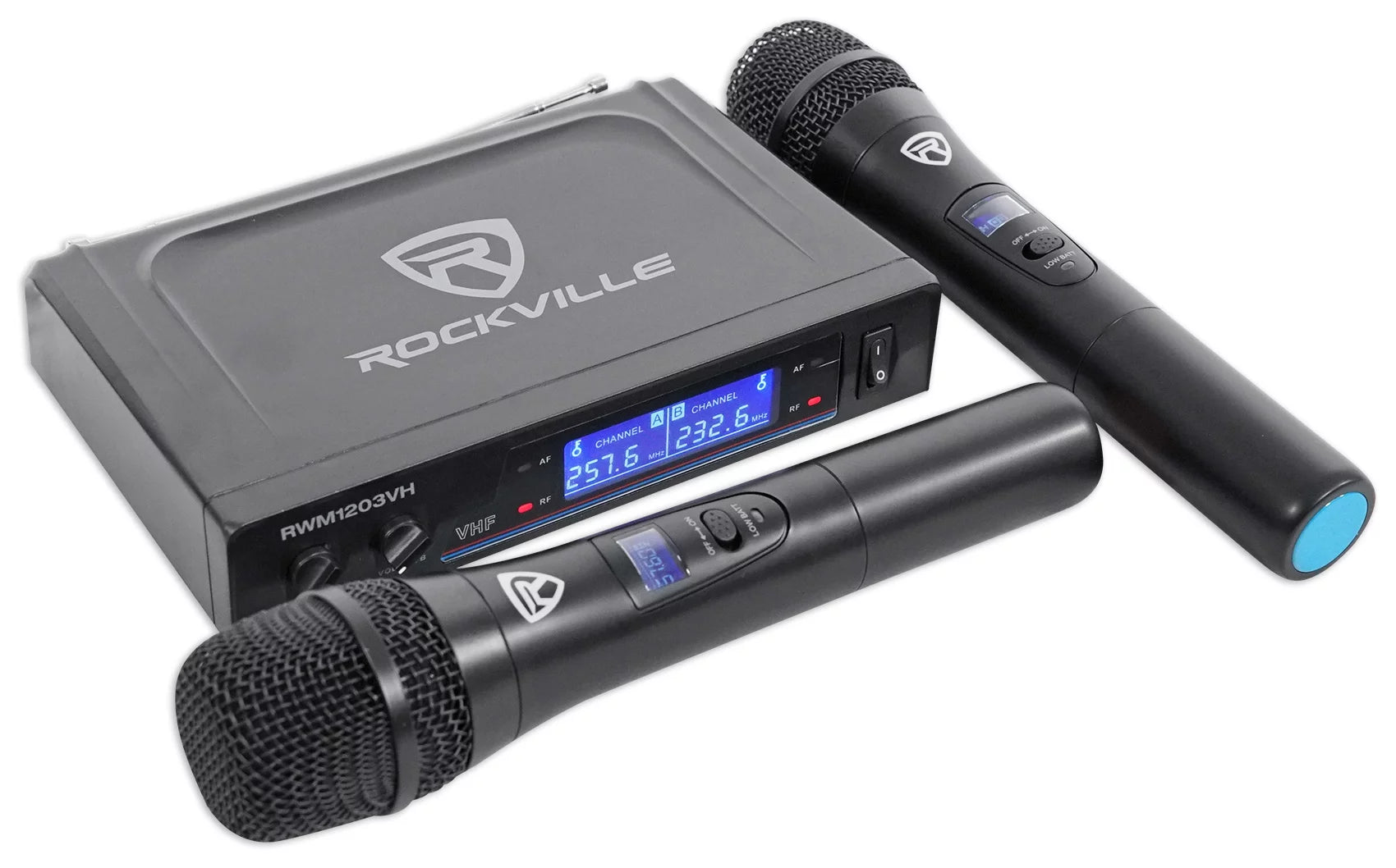 12" 3-Way 1600W Karaoke Speakers with Amplifier and Wireless Mics Z434