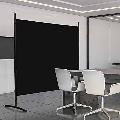 4 Panel Folding Room Divider Privacy Screen with Steel Frame F2996
