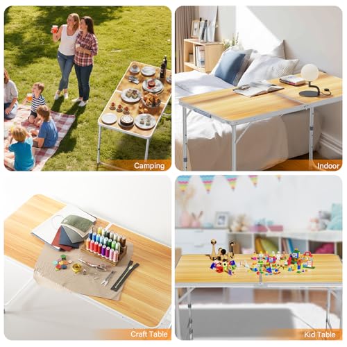 3ft Aluminum Folding Camping Table with Carrying Handle O3096
