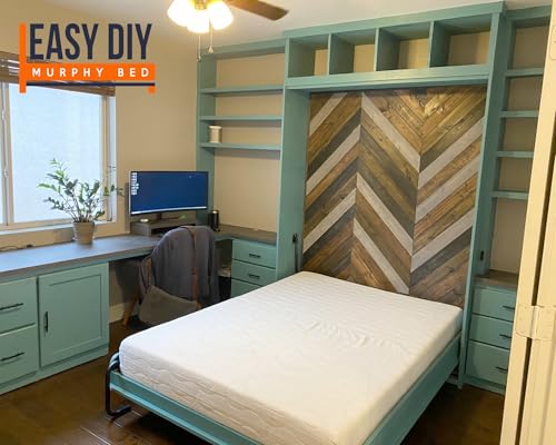 Queen Size DIY Murphy Bed Hardware Kit - Vertical Wall Bed with Pull Down Mechanism C9139