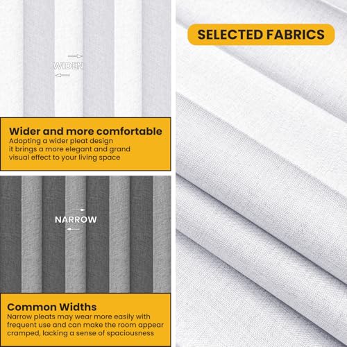 Blackout Accordion Room Divider Curtains with Ceiling Track for Bedroom Patio Sliding Door Q924855