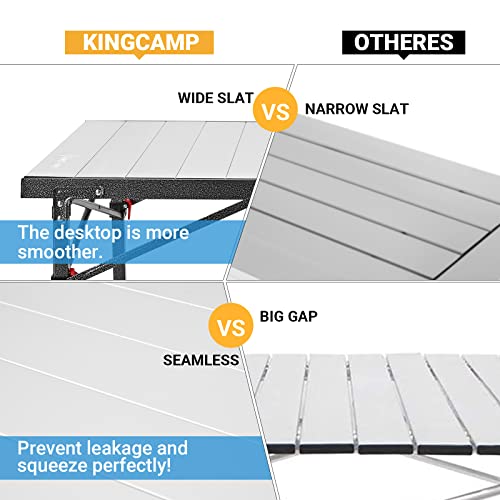 Folding Camping Table Aluminum Roll Up Portable Picnic Table Q486920