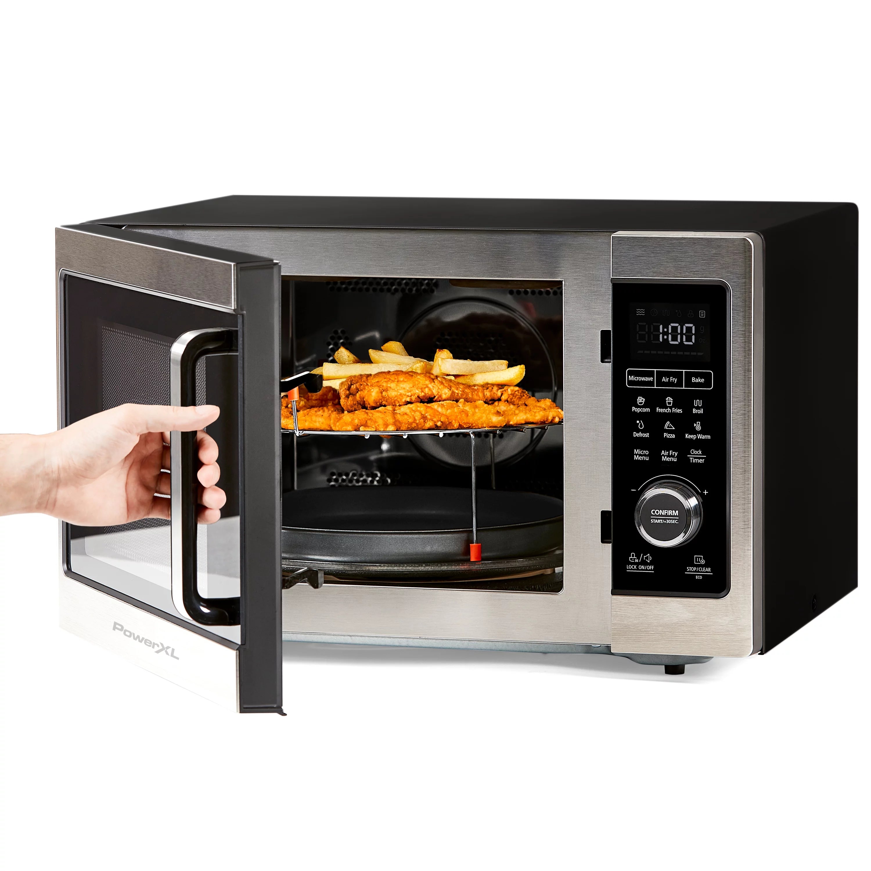 Microwave Air Fryer, Stainless Steel / Black, 1 cu. ft. L995363