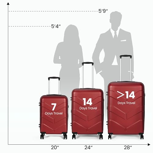 Hardside Carry-On Luggage 22x14x9 with Spinner Wheels G556