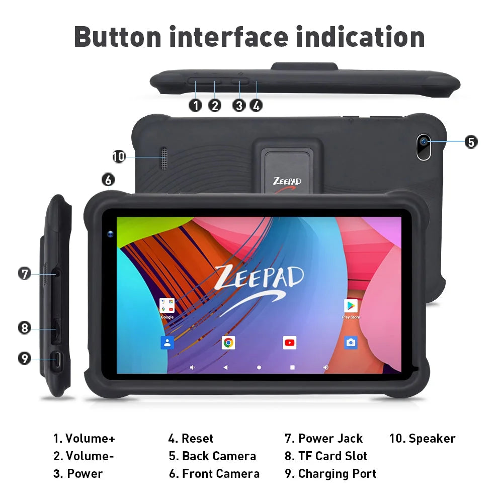 7 inch Kids Tablet Android 32GB Touch Screen with Kickstand Case J951772