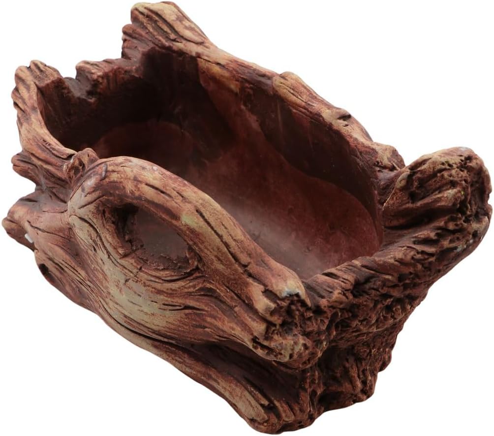 Wood Stump Planter with Drainage Hole for Succulents R5563