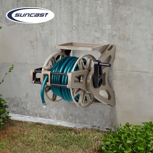Wall Mount Water Hose Winder with Hand Crank for Garden and Outdoor Use Y137