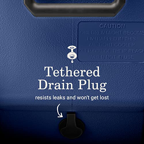 Insulated Portable Hard Cooler, Leak-Resistant, Keeps Ice up to 5 Days N135