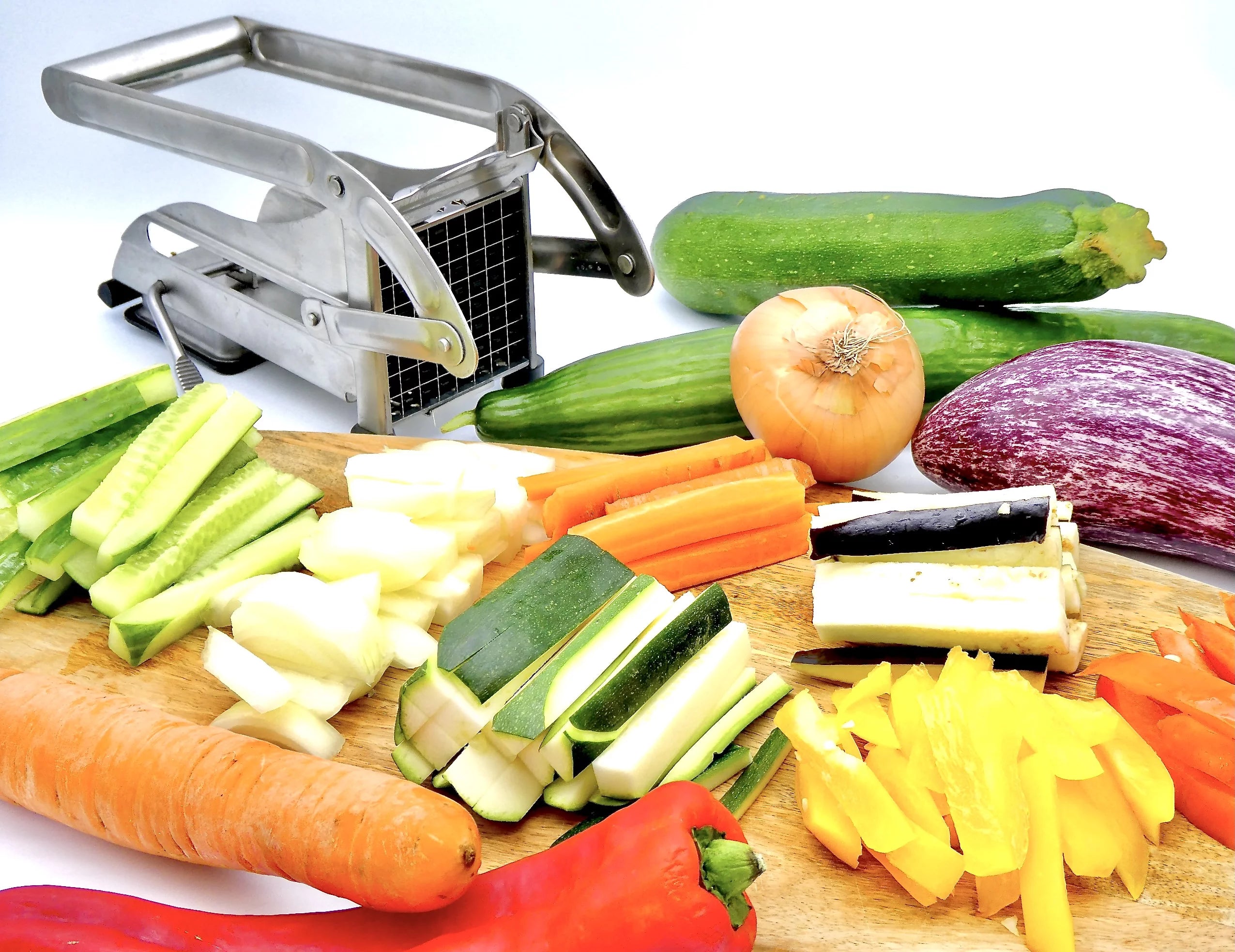 French Fry Cutter, Potato Slicer, 1/2 and 1/3-Inch Blades, Vegetable Chopper Y343