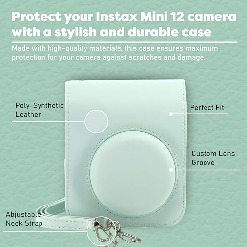 Instax Mini 12 Instant Camera Bundle with 60 Sheets Film and Accessories D684321