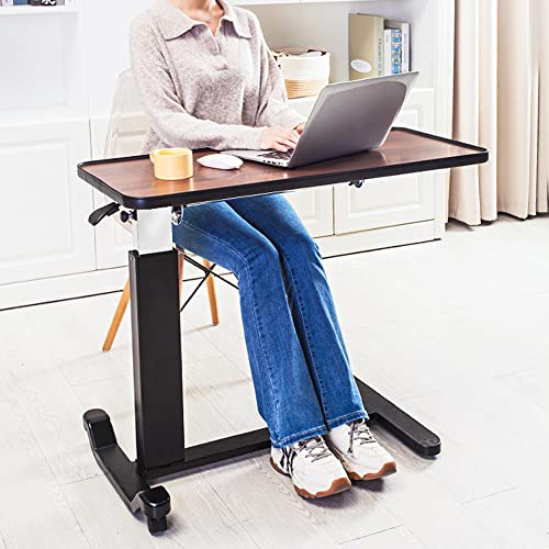 Adjustable Overbed Table with Wheels for Meals, Laptop, Writing P101205