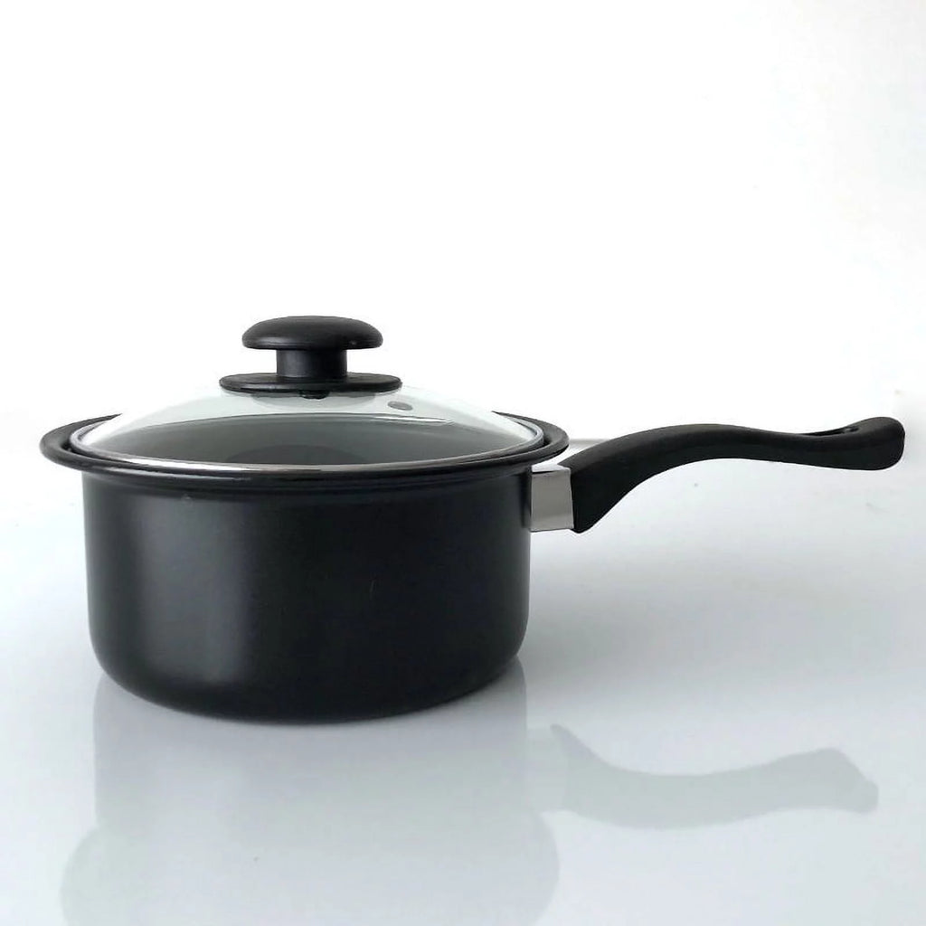 Non-Stick Cookware Set, 13 Piece, Portable Cast Iron Pots and Pans with Glass Lids T916424