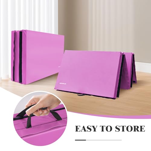 Folding Exercise Gymnastics Mat 4x10x3 Inch with Carrying Handles C40381