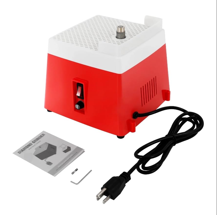 Glass Grinder for Stained Glass, Mini Portable Tool with 5/8" Grinder Bits S6817