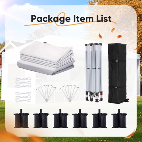 Pop up Canopy Tent 10x20ft Waterproof with Roller Bag B932