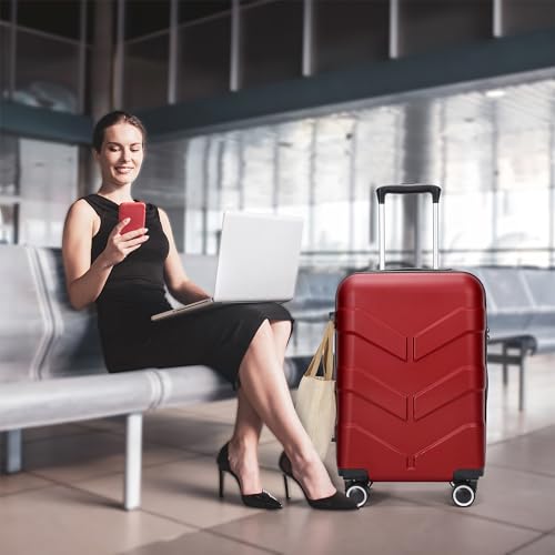 Hardside Carry-On Luggage 22x14x9 with Spinner Wheels G556