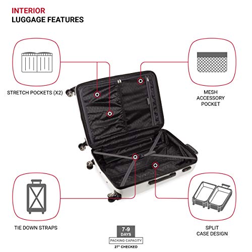 Expandable Hardside Luggage with Spinner Wheels and TSA Lock, Carry-On 19-Inch X51908