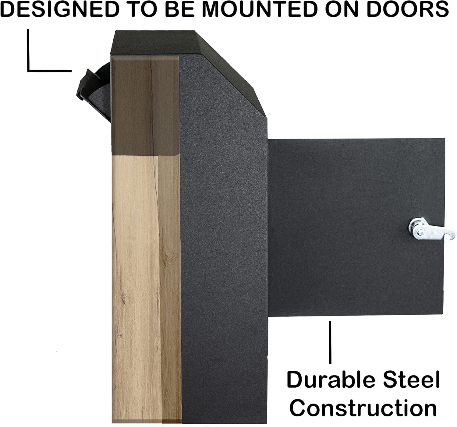 Door Drop Box for Mail, Rent, Deposit, and Night Key - Locking Steel Mailbox with Rear Access Z4592