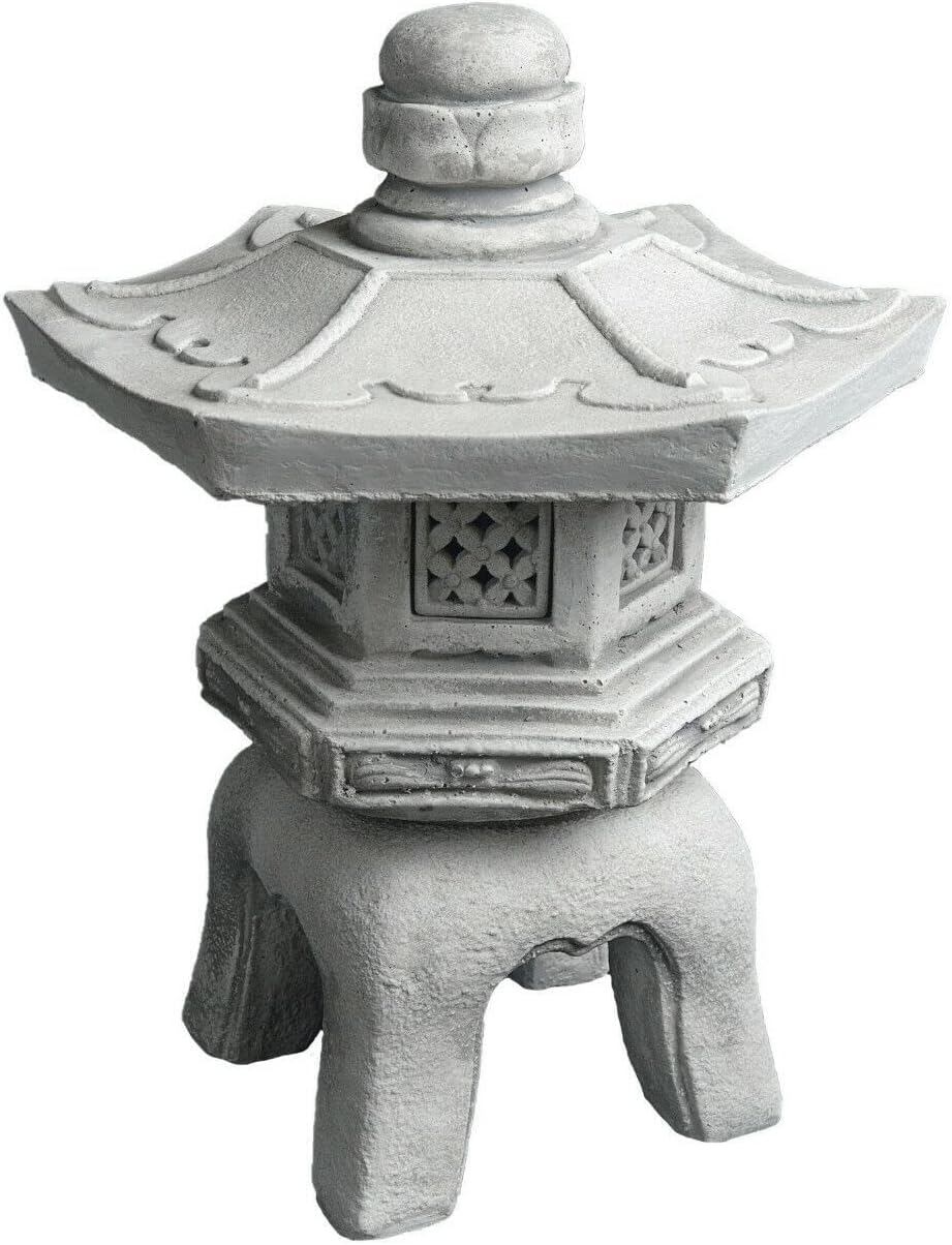 Concrete Pagoda Lantern Statue for Zen Garden Outdoor Decor S595