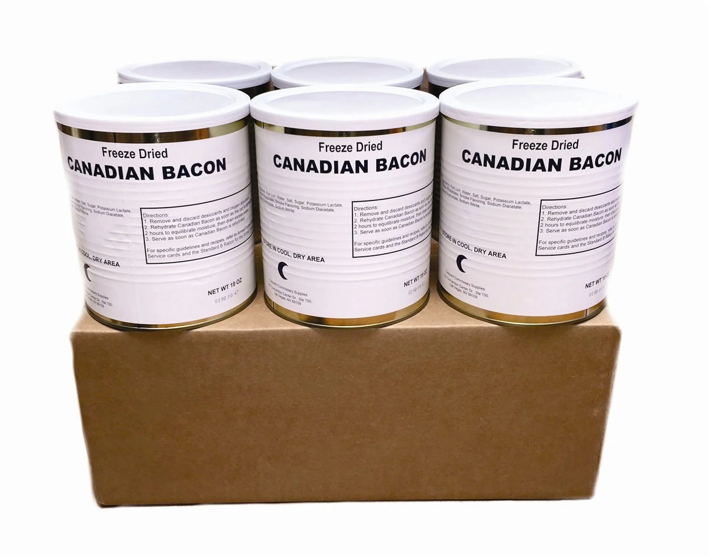 Freeze Dried Canadian Bacon #10 Can Emergency Camping Food E5329