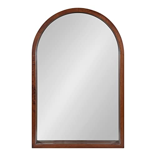 Rustic Modern Farmhouse Arch Mirror, 24 x 36, Natural Wood Finish I462066
