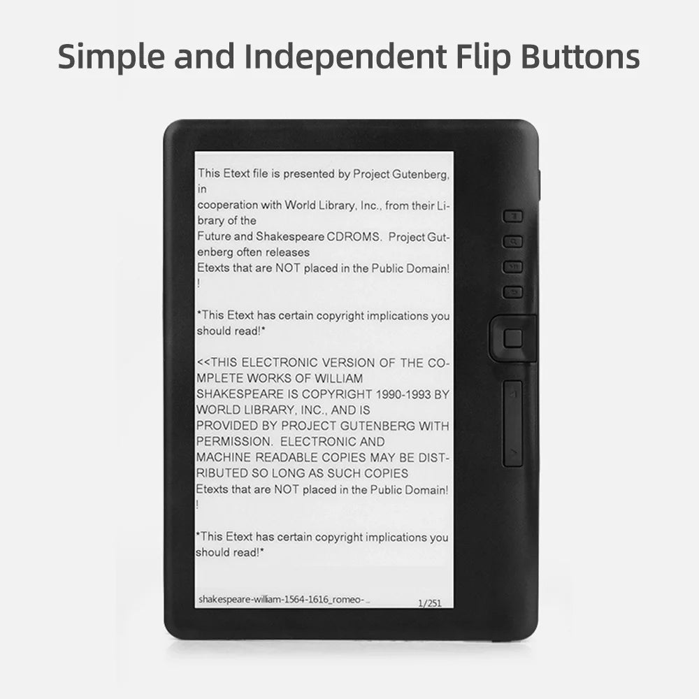 Portable E-book Reader 7 inch with 8GB Memory T344