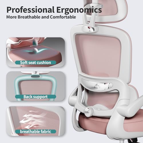 Ergonomic Mesh Office Chair with Wheels, High Back, 330 LBS Capacity A84765