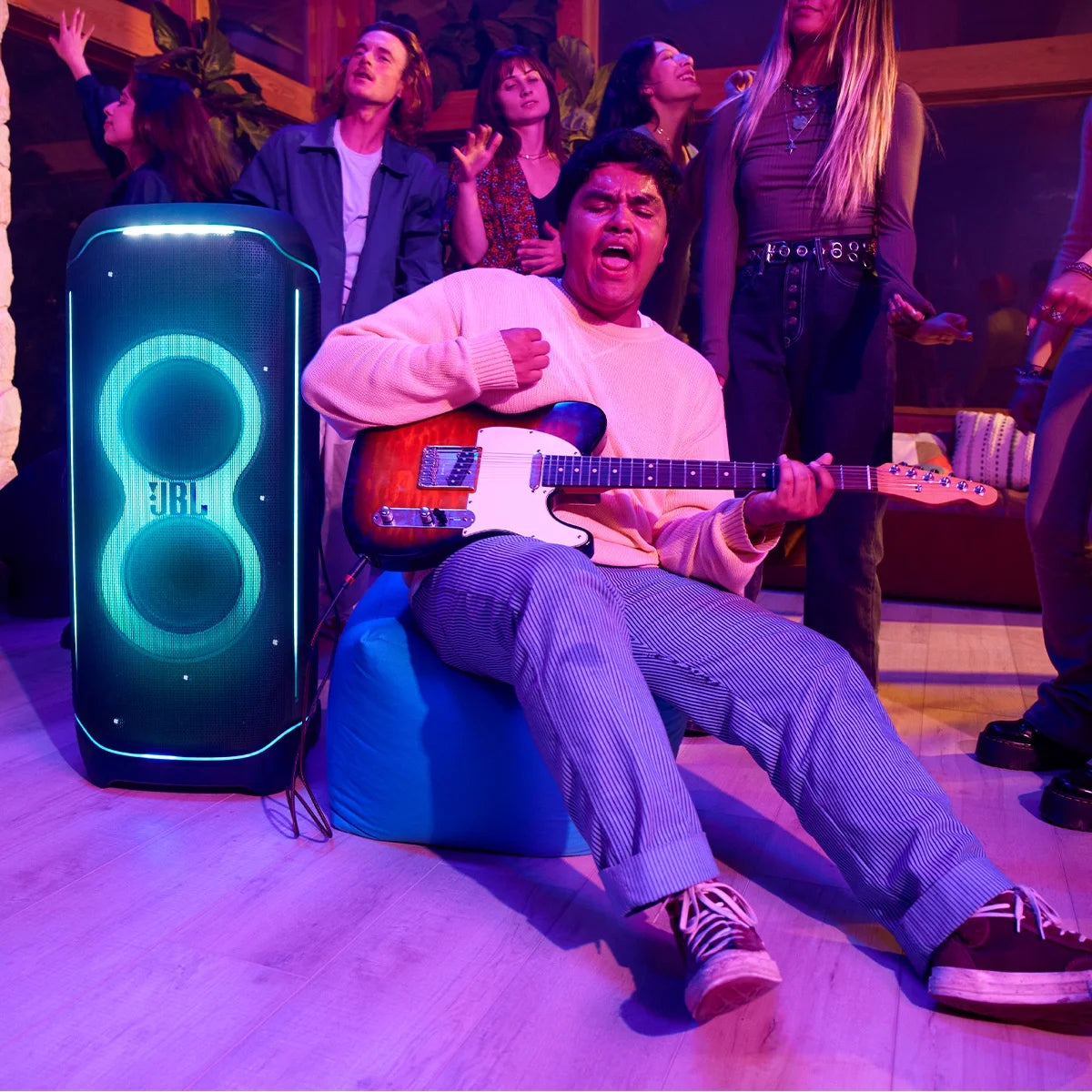 Waterproof Wi-Fi Party Speaker with Dolby Atmos and Lighting Effects O718305