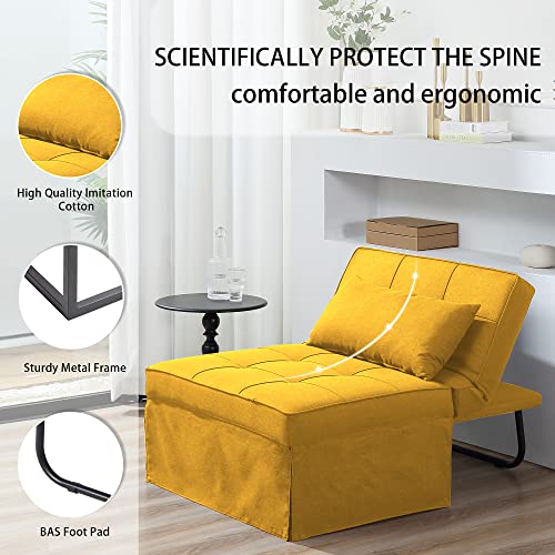 Folding Sofa Bed with Adjustable Backrest, Dark Grey Q8430