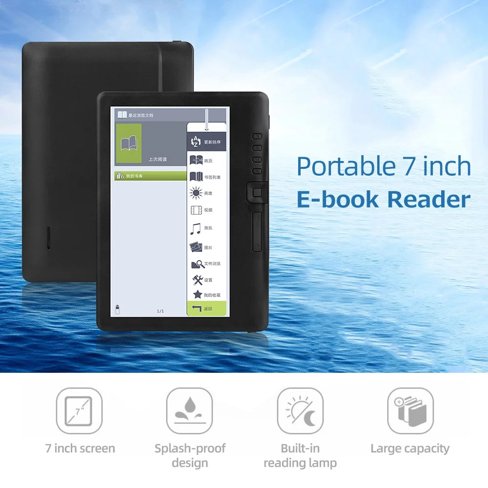Portable E-book Reader 7 inch with 8GB Memory T344