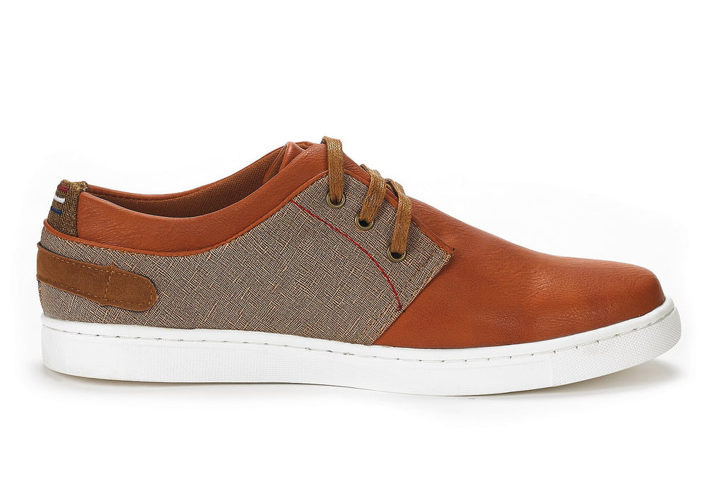 Men's Mesh Leather Slip On Sneakers V258
