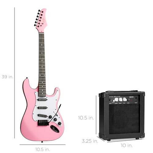 39in Full Size Beginner Electric Guitar Starter Kit with Case and Amp E13920
