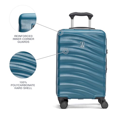 Hardside Expandable Carry-On Luggage with 8 Spinner Wheels and TSA Lock Q7052