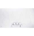 Ge Jp3036 36" Wide 5 Burner Electric Cooktop - White