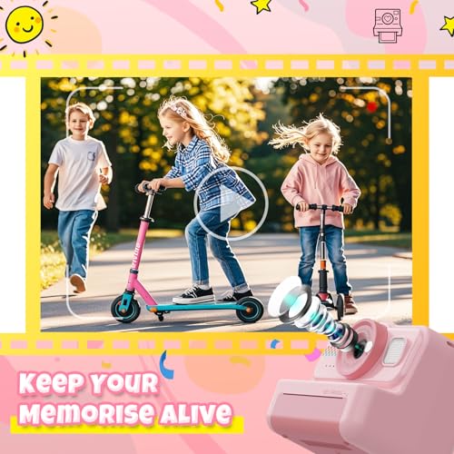 Kids Instant Print Camera 1080P HD with 3 Rolls Paper & 32GB Card U8422