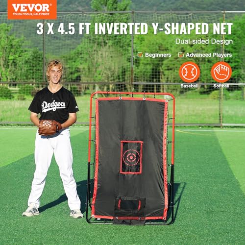 Baseball and Softball Rebounder Net with Pitching Target U4848