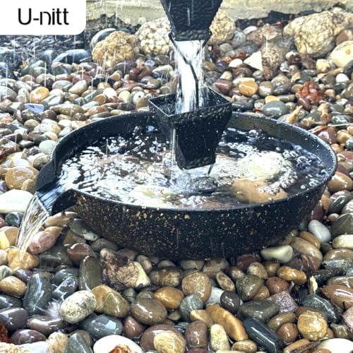 Rain Chain for Gutters, 8.5 FT Metal Black, Powder Coated Square Cups H785194