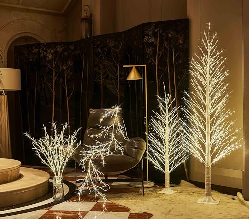 Lighted Twig Tree with Fairy Lights 6FT 810 LED Indoor Outdoor Christmas Decoration V8581