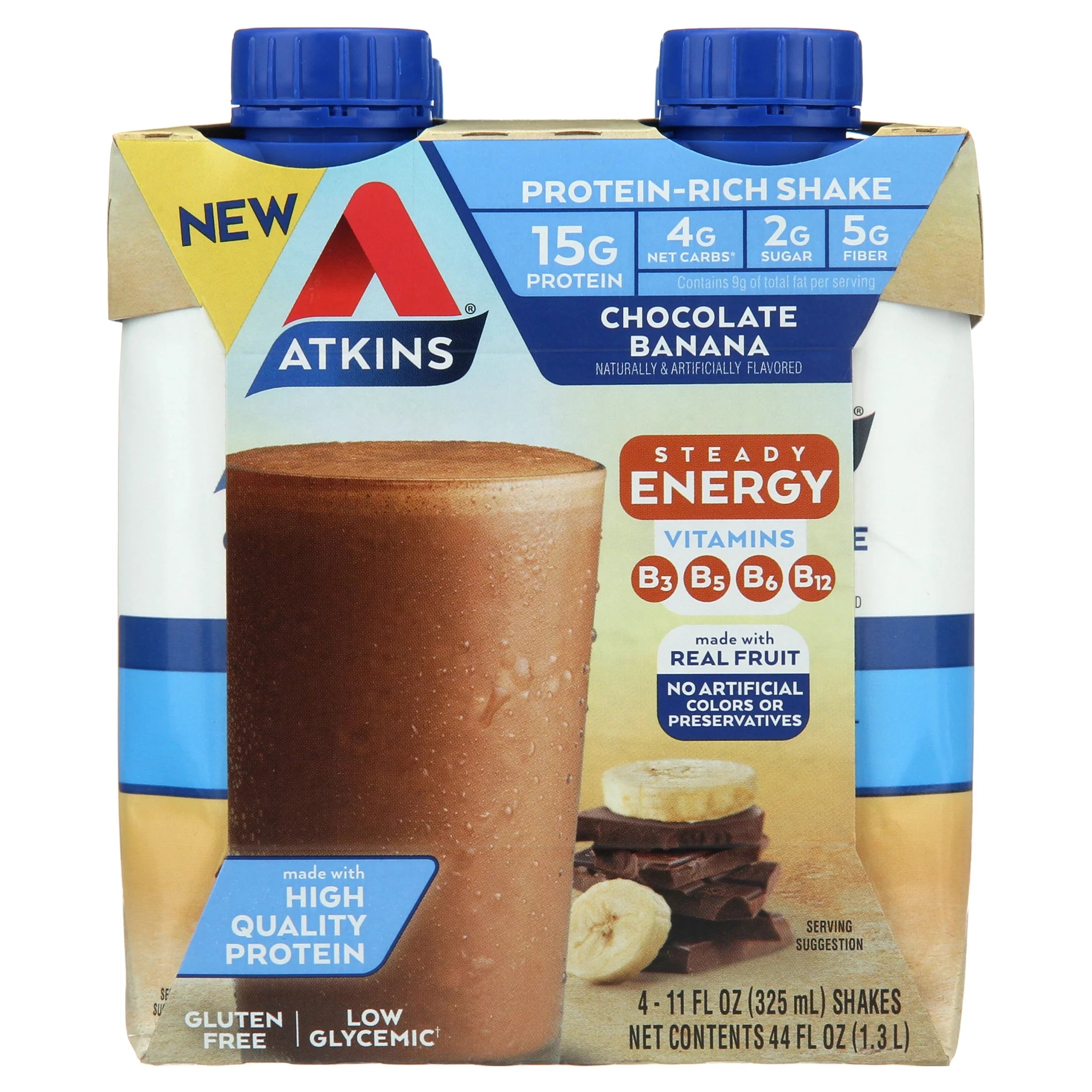 Gluten Free Protein-Rich Shake, Milk Chocolate, Keto Friendly, 3/4ct Packs L37176