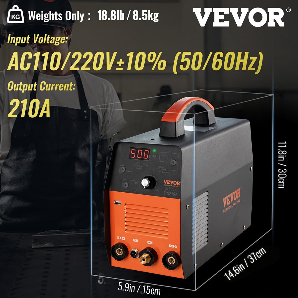 TIG Welder 3 in 1, 110/220V Dual Voltage, IGBT Inverter M106