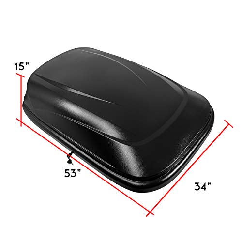 Heavy Duty Rooftop Cargo Carrier Lockable Roof Rack, 110 LBS, 53 x 34 x 15 Inches, Black Y2763