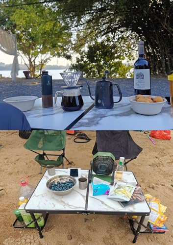 Folding Camping Table Small 2ft, Portable with Extra Space, Aluminum V581