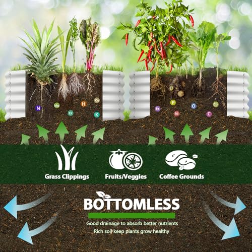 Galvanized Raised Garden Bed Oval Metal Planter Box for Vegetables Flowers U63502